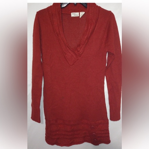 Allison Brittney S Red Beautiful Sweater Tunic - Picture 6 of 6